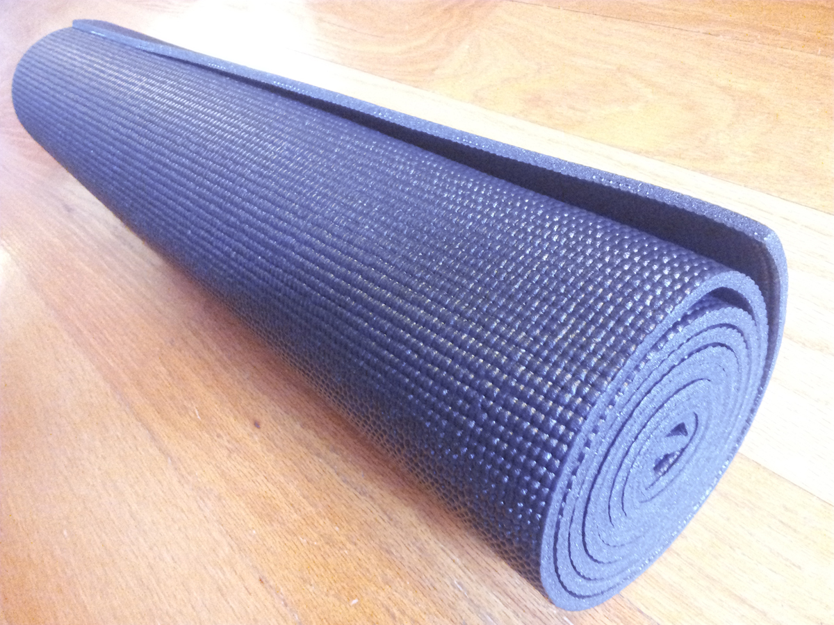 YogaAccessories 14 Thick High-Density Deluxe Non-Slip Exercise Pilates & Yoga Mat Light Blue