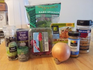 Vegan tofu scramble ingredients