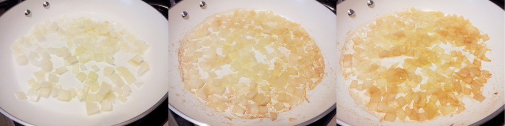 Frying onion without oil