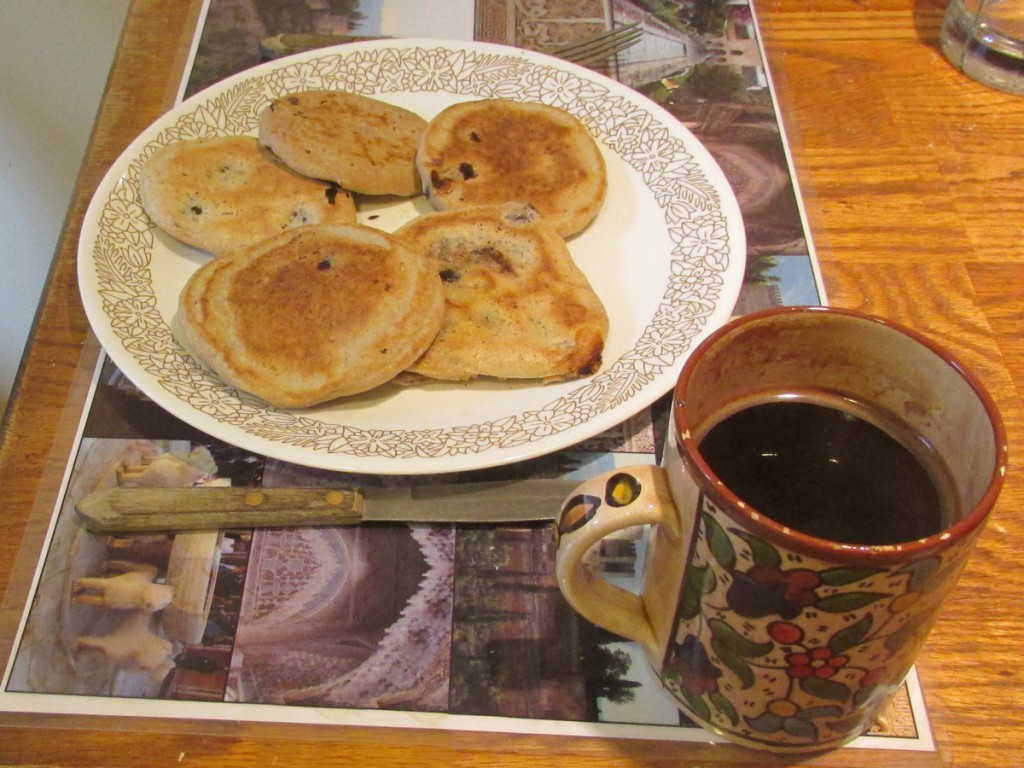 vegan blueberry pancake breakfast